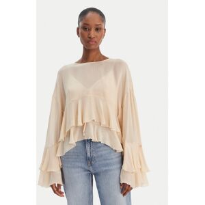 BOSS Blúzka Bleja 50554050 Béžová Relaxed Fit Ženy BOSS Blúzka Bleja 50554050 Béžová Relaxed Fit Ženy