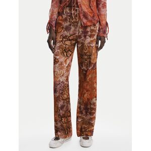 Desigual Bavlnené nohavice Romantica 25WWPW02 Oranžová Regular Fit Ženy Desigual Bavlnené nohavice Romantica 25WWPW02 Oranžová Regular Fit Ženy