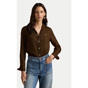 Polo Ralph Lauren Košeľa 211970730508 Hnedá Regular Fit Ženy Polo Ralph Lauren Košeľa 211970730508 Hnedá Regular Fit Ženy