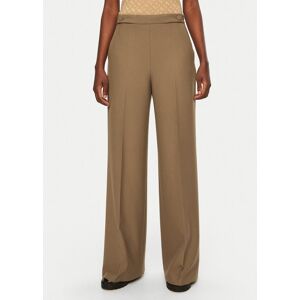 BOSS Palazzo nohavice Tupita 50531846 Hnedá Wide Leg Ženy BOSS Palazzo nohavice Tupita 50531846 Hnedá Wide Leg Ženy