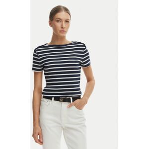 Tommy Hilfiger Tričko WW0WW49250 Tmavomodrá Slim Fit Ženy Tommy Hilfiger Tričko WW0WW49250 Tmavomodrá Slim Fit Ženy