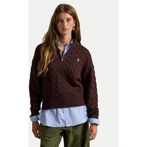 Polo Ralph Lauren Sveter 211963467505 Hnedá Relaxed Fit Ženy Polo Ralph Lauren Sveter 211963467505 Hnedá Relaxed Fit Ženy