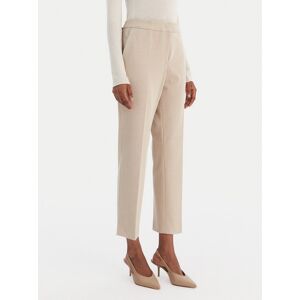 BOSS Bavlnené nohavice Tapria 50555740 Béžová Slim Fit Ženy BOSS Bavlnené nohavice Tapria 50555740 Béžová Slim Fit Ženy