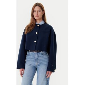 Tommy Hilfiger Sako WW0WW46519 Tmavomodrá Relaxed Fit Ženy Tommy Hilfiger Sako WW0WW46519 Tmavomodrá Relaxed Fit Ženy