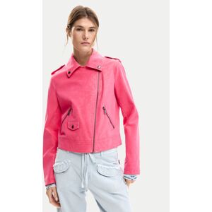 Desigual Bunda z imitácie kože Lolly 26SWEW06 Ružová Regular Fit Ženy Desigual Bunda z imitácie kože Lolly 26SWEW06 Ružová Regular Fit Ženy