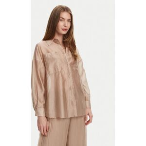 Bomboogie Košeľa SW9007TLYA5 Béžová Relaxed Fit Ženy Bomboogie Košeľa SW9007TLYA5 Béžová Relaxed Fit Ženy