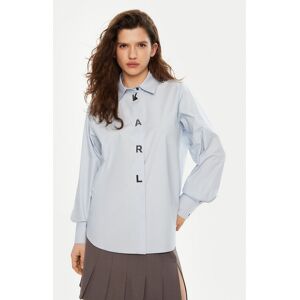 KARL LAGERFELD Košeľa A1W11026 Modrá Regular Fit Ženy KARL LAGERFELD Košeľa A1W11026 Modrá Regular Fit Ženy