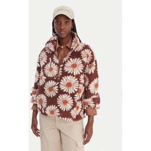 Billabong Fleecová mikina Time Off EBJPF00112 Hnedá Relaxed Fit Ženy Billabong Fleecová mikina Time Off EBJPF00112 Hnedá Relaxed Fit Ženy