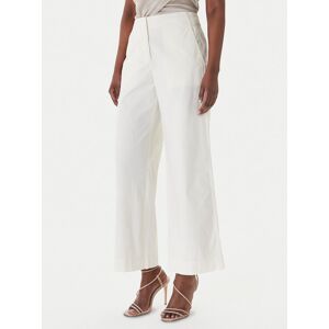 BOSS Bavlnené nohavice C_Tahilone1 50561636 Béžová Wide Leg Ženy BOSS Bavlnené nohavice C_Tahilone1 50561636 Béžová Wide Leg Ženy
