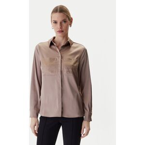 Guess Košeľa W5RH40 WFQC2 Hnedá Regular Fit Ženy Guess Košeľa W5RH40 WFQC2 Hnedá Regular Fit Ženy