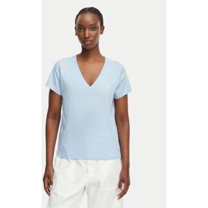 Polo Ralph Lauren Tričko 211B14611001 Svetlo modrá Straight Fit Ženy Polo Ralph Lauren Tričko 211B14611001 Svetlo modrá Straight Fit Ženy