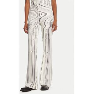 Desigual Bavlnené nohavice Chiara 25WWPK02 Écru Flare Fit Ženy Desigual Bavlnené nohavice Chiara 25WWPK02 Écru Flare Fit Ženy