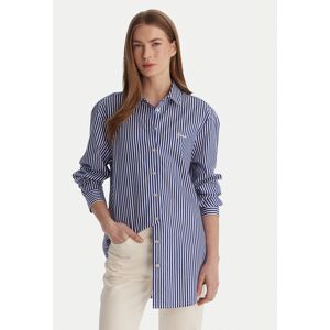 Guess Košeľa W6GH39 W1849 Modrá Relaxed Fit Ženy Guess Košeľa W6GH39 W1849 Modrá Relaxed Fit Ženy