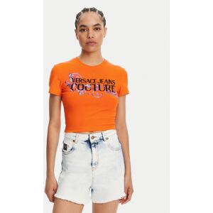 Versace Jeans Couture Tričko 78HAHC05 Oranžová Slim Fit Ženy Versace Jeans Couture Tričko 78HAHC05 Oranžová Slim Fit Ženy
