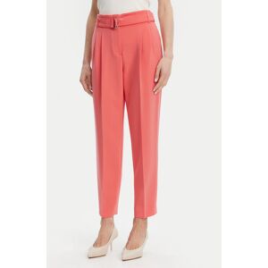 BOSS Bavlnené nohavice Tapiah 50490037 Ružová Regular Fit Ženy BOSS Bavlnené nohavice Tapiah 50490037 Ružová Regular Fit Ženy