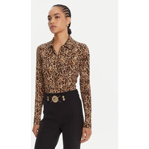 Just Cavalli Košeľa 79PAL228 JS496 Hnedá Slim Fit Ženy Just Cavalli Košeľa 79PAL228 JS496 Hnedá Slim Fit Ženy