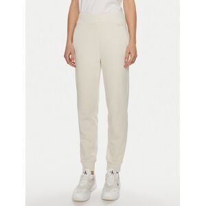 Calvin Klein Teplákové nohavice Micro Logo K20K206632 Écru Regular Fit Ženy Calvin Klein Teplákové nohavice Micro Logo K20K206632 Écru Regular Fit Ženy
