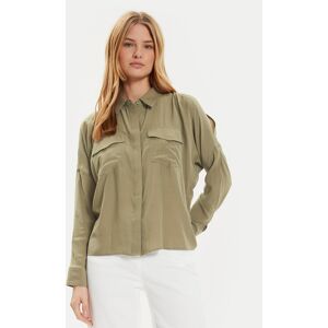 DKNY Košeľa P4DM8X00 Zelená Regular Fit Ženy DKNY Košeľa P4DM8X00 Zelená Regular Fit Ženy