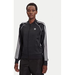 adidas Mikina SST adicolor Satin JZ6733 Čierna Regular Fit Ženy adidas Mikina SST adicolor Satin JZ6733 Čierna Regular Fit Ženy