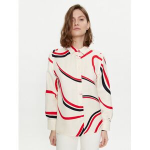 Tommy Hilfiger Košeľa WW0WW41838 Béžová Relaxed Fit Ženy Tommy Hilfiger Košeľa WW0WW41838 Béžová Relaxed Fit Ženy