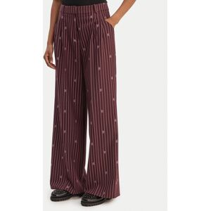 HUGO Bavlnené nohavice Haviri 50554419 Bordová Relaxed Fit Ženy HUGO Bavlnené nohavice Haviri 50554419 Bordová Relaxed Fit Ženy