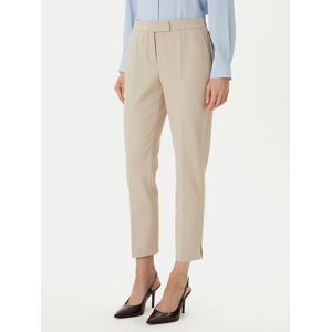 BOSS Bavlnené nohavice Tapria 50556341 Béžová Slim Fit Ženy BOSS Bavlnené nohavice Tapria 50556341 Béžová Slim Fit Ženy