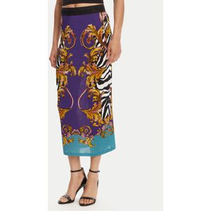 Versace Jeans Couture Puzdrová sukňa 78HAE8P6 Fialová Slim Fit Ženy Versace Jeans Couture Puzdrová sukňa 78HAE8P6 Fialová Slim Fit Ženy