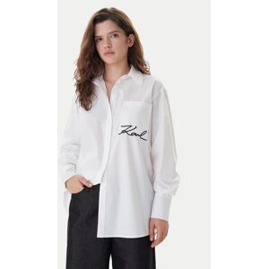 KARL LAGERFELD Košeľa B1W11013 Biela Relaxed Fit Ženy KARL LAGERFELD Košeľa B1W11013 Biela Relaxed Fit Ženy