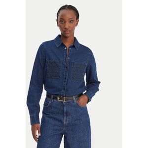Guess džínsová košeľa W6RH82 D6841 Tmavomodrá Regular Fit Ženy Guess džínsová košeľa W6RH82 D6841 Tmavomodrá Regular Fit Ženy