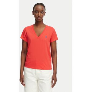 Polo Ralph Lauren Tričko 211B14611002 Červená Straight Fit Ženy Polo Ralph Lauren Tričko 211B14611002 Červená Straight Fit Ženy