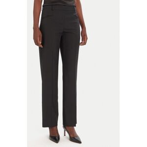 BOSS Bavlnené nohavice Tilda9 50546613 Čierna Straight Fit Ženy BOSS Bavlnené nohavice Tilda9 50546613 Čierna Straight Fit Ženy