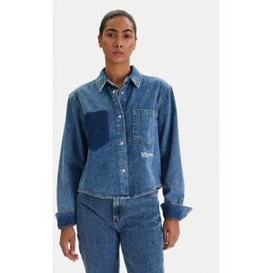 Karl Lagerfeld Jeans džínsová košeľa B1W11021 Modrá Regular Fit Ženy Karl Lagerfeld Jeans džínsová košeľa B1W11021 Modrá Regular Fit Ženy