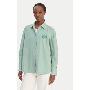Tommy Hilfiger Košeľa WW0WW48190 Zelená Regular Fit Ženy Tommy Hilfiger Košeľa WW0WW48190 Zelená Regular Fit Ženy
