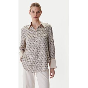 Guess Košeľa W4YH47 WF1T2 Béžová Regular Fit Ženy Guess Košeľa W4YH47 WF1T2 Béžová Regular Fit Ženy
