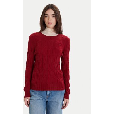 Tommy Hilfiger Sveter WW0WW43586 Červená Regular Fit Ženy Tommy Hilfiger Sveter WW0WW43586 Červená Regular Fit Ženy