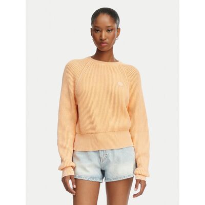 HUGO Sveter Slipery 50554206 Svetlo oranžová Regular Fit Ženy HUGO Sveter Slipery 50554206 Svetlo oranžová Regular Fit Ženy