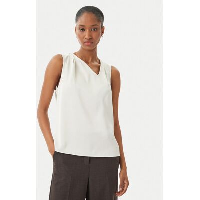 Calvin Klein Blúzka LV044F144G Biela Regular Fit Ženy Calvin Klein Blúzka LV044F144G Biela Regular Fit Ženy