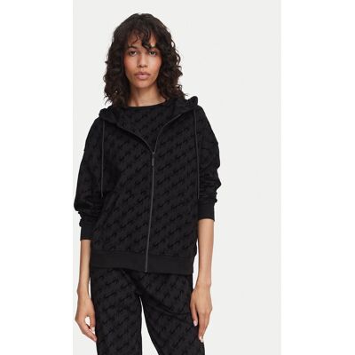 HUGO Mikina Flokky 50566669 Čierna Relaxed Fit Ženy HUGO Mikina Flokky 50566669 Čierna Relaxed Fit Ženy