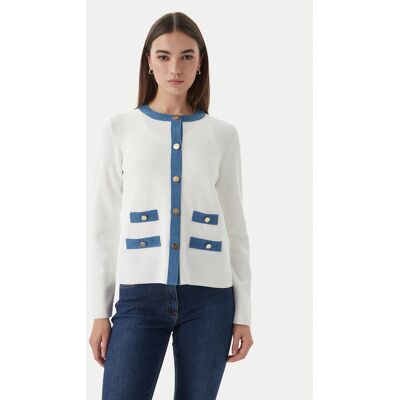 Luisa Spagnoli Kardigán Capotreno 100363 Biela Regular Fit Ženy Luisa Spagnoli Kardigán Capotreno 100363 Biela Regular Fit Ženy