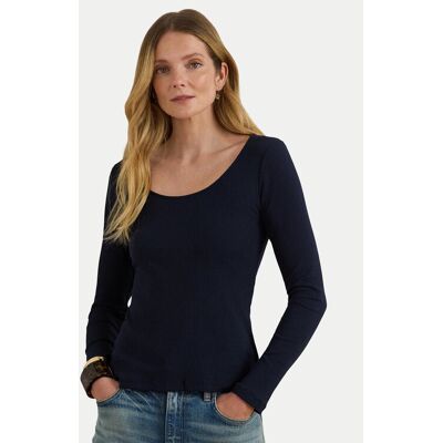 LAUREN RALPH LAUREN Blúzka 200980145002 Tmavomodrá Slim Fit Ženy LAUREN RALPH LAUREN Blúzka 200980145002 Tmavomodrá Slim Fit Ženy
