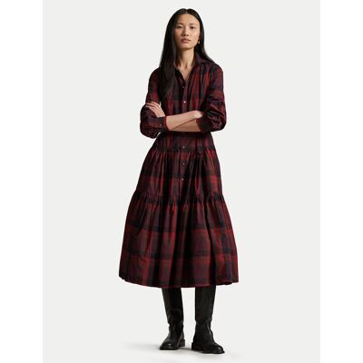 Polo Ralph Lauren Košeľové šaty 211A13260001 Bordová Regular Fit Ženy Polo Ralph Lauren Košeľové šaty 211A13260001 Bordová Regular Fit Ženy
