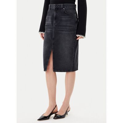 Marella Džínsová sukňa 2523106054200 Čierna Regular Fit Ženy Marella Džínsová sukňa 2523106054200 Čierna Regular Fit Ženy