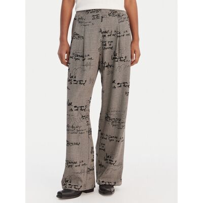 Desigual Bavlnené nohavice 26SWPW39 Hnedá Regular Fit Ženy Desigual Bavlnené nohavice 26SWPW39 Hnedá Regular Fit Ženy