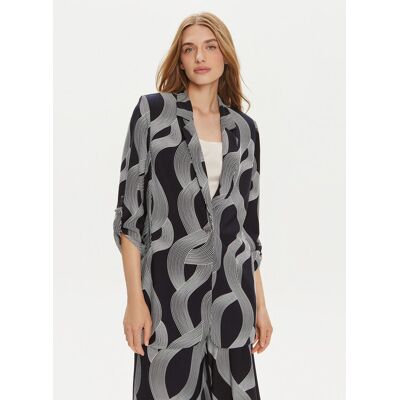 Joseph Ribkoff Sako 242198 Tmavomodrá Regular Fit Ženy Joseph Ribkoff Sako 242198 Tmavomodrá Regular Fit Ženy