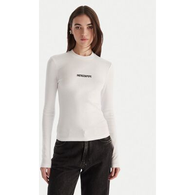 Patrizia Pepe Blúzka 2M4512/J355-W103 Biela Regular Fit Ženy Patrizia Pepe Blúzka 2M4512/J355-W103 Biela Regular Fit Ženy