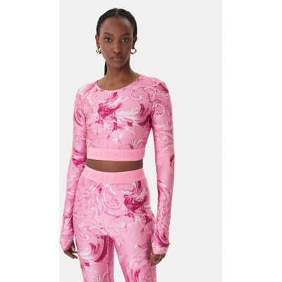 Versace Jeans Couture Blúzka 80HAH218 JS532 Ružová Slim Fit Ženy Versace Jeans Couture Blúzka 80HAH218 JS532 Ružová Slim Fit Ženy