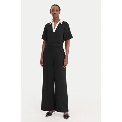 KARL LAGERFELD Overal B1W13031 Čierna Regular Fit Ženy KARL LAGERFELD Overal B1W13031 Čierna Regular Fit Ženy