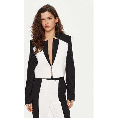 KARL LAGERFELD Sako A1W14044 Biela Relaxed Fit Ženy KARL LAGERFELD Sako A1W14044 Biela Relaxed Fit Ženy