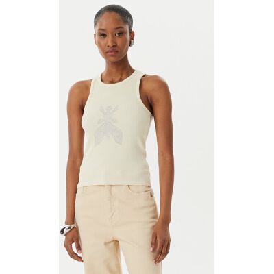 Patrizia Pepe Top 8M1768/J373-W413 Béžová Slim Fit Ženy Patrizia Pepe Top 8M1768/J373-W413 Béžová Slim Fit Ženy