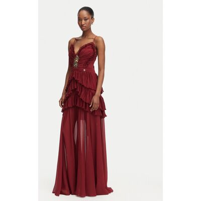 Babylon Večerné šaty W S00924 Bordová Regular Fit Ženy Babylon Večerné šaty W S00924 Bordová Regular Fit Ženy